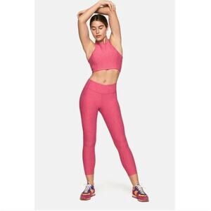 Outdoor Voices Pink Flamingo Cropped Leggings size Small